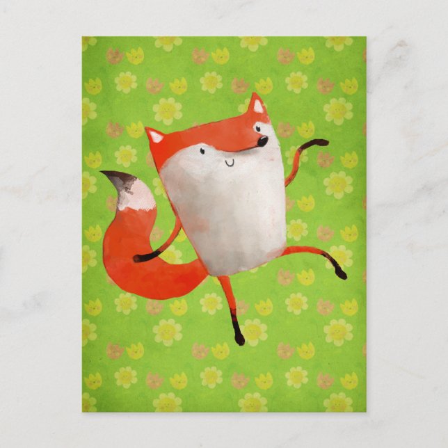 Postal Fox feliz (Anverso)