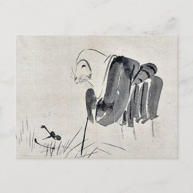 Postal Fox nun Ukiyoe (Anverso)