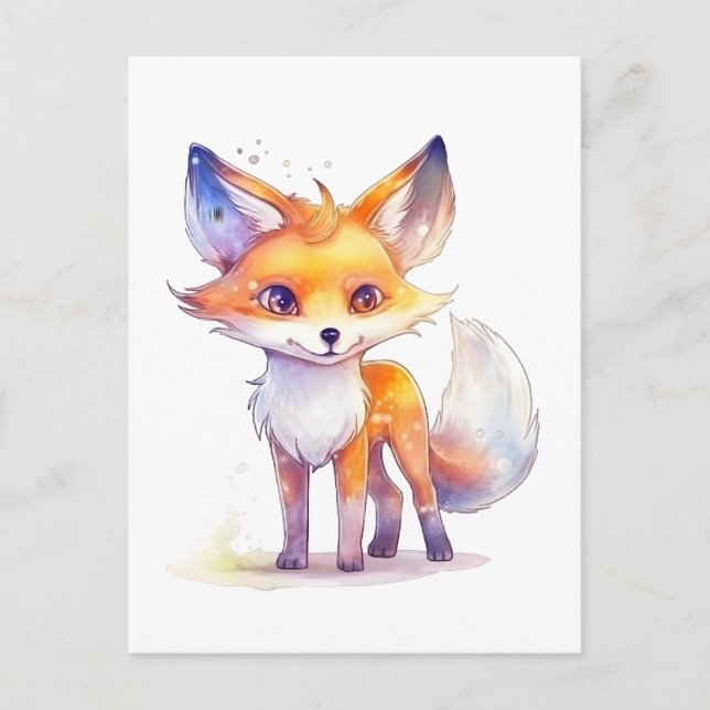 Postal Fox para bebé lindo (Anverso)