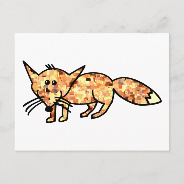 Postal Fox Pixelada (Anverso)