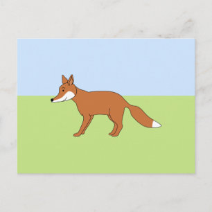 Postal Fox roja.