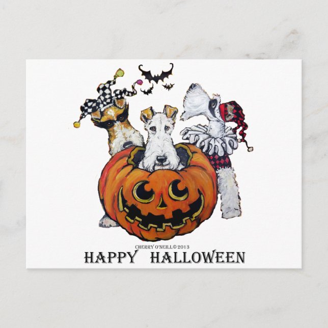 Postal Fox Terrier Halloween (Anverso)