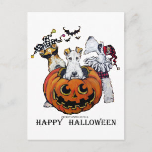 Postal Fox Terrier Halloween