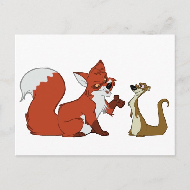 Postal Fox y Weasel Talk (Anverso)