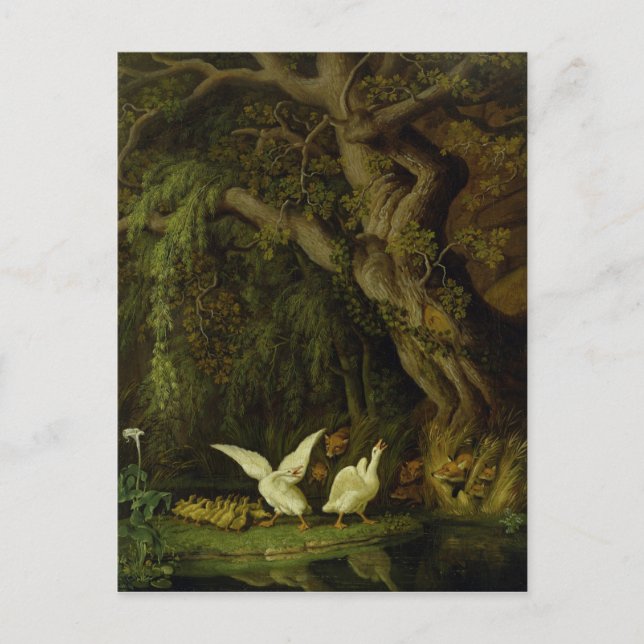 Postal Foxes y Geese (Anverso)