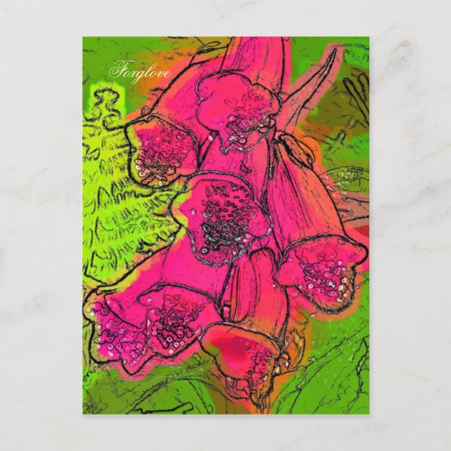 POSTAL FOXGLOVES (Anverso)