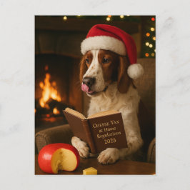 Postal Foxhound 'Cheese Tax' Christmas postcard