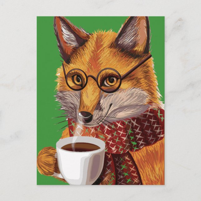 Postal Foxy Tea Time (Anverso)