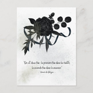 Postal FR | Carte de condoléances – Rose noire