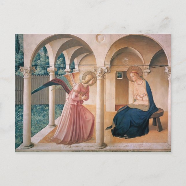 Postal Fra Angelico- Anunciación (Anverso)