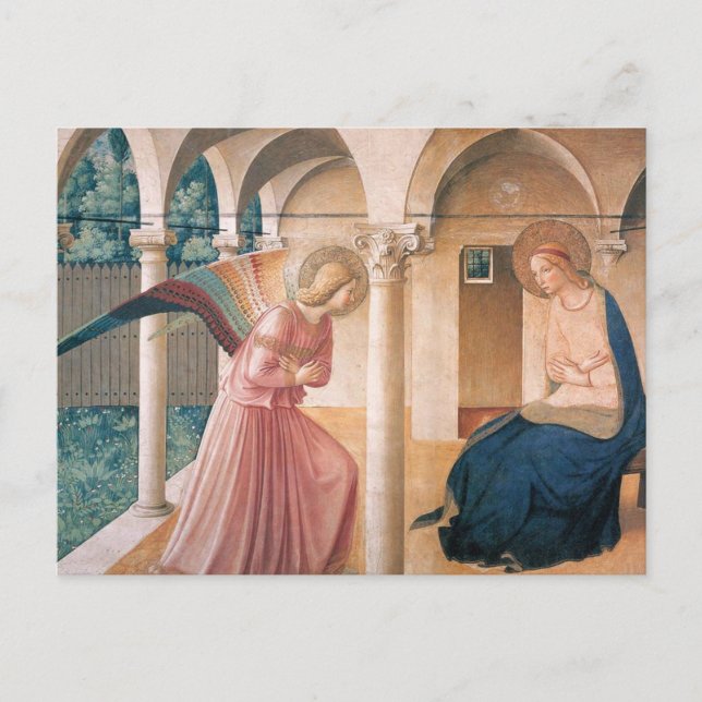 Postal Fra Angelico- Anunciación (Anverso)