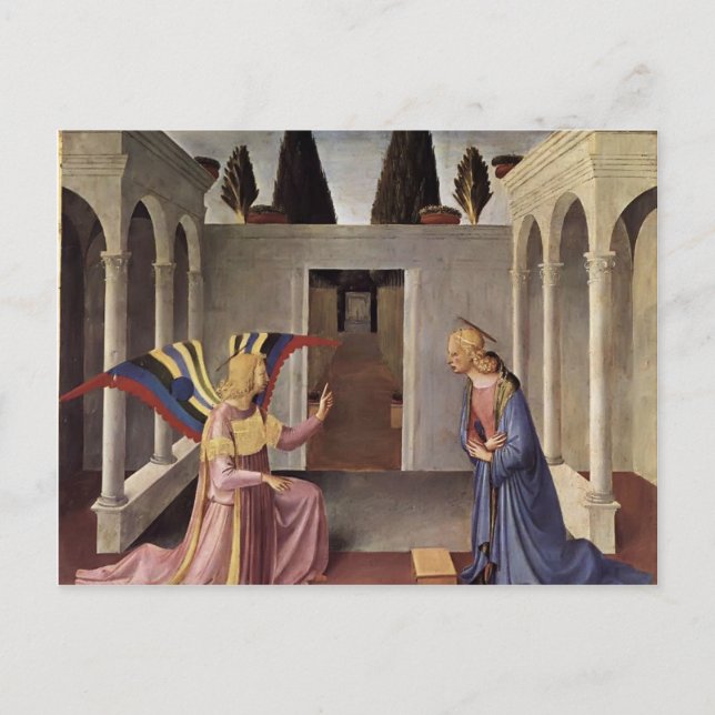 Postal Fra Angelico- Anunciación (Anverso)