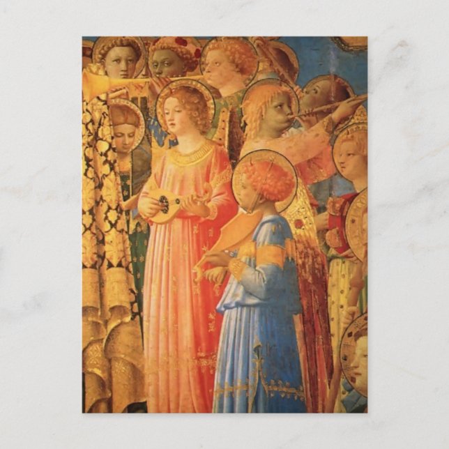 Postal Fra Angelico- Coronación de la Virgen (detalle) (Anverso)
