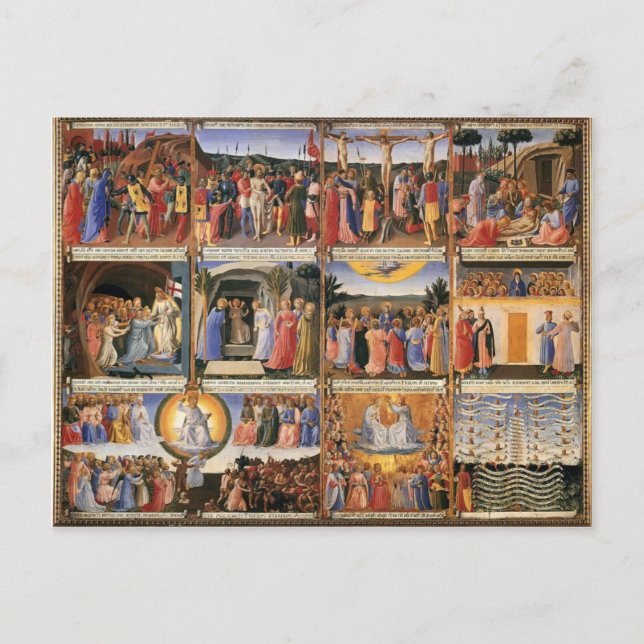 Postal Fra Angelico- Escenas de la vida de Cristo (Anverso)