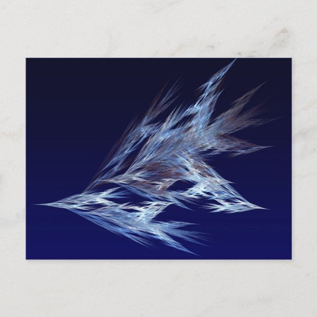 Postal Fractal - Aves en vuelo (Anverso)