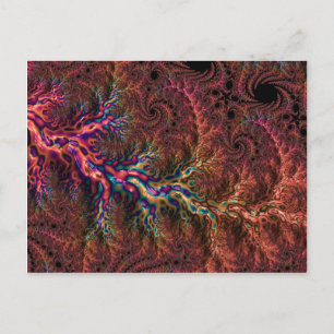 Postal Fractal colorido y seductor Groovy Trippy