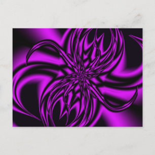 Postal fractal de flujo púrpura