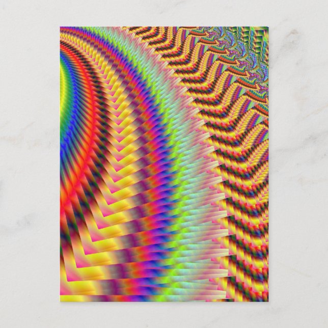 Postal Fractal de fuegos artificiales de Rockman (Anverso)