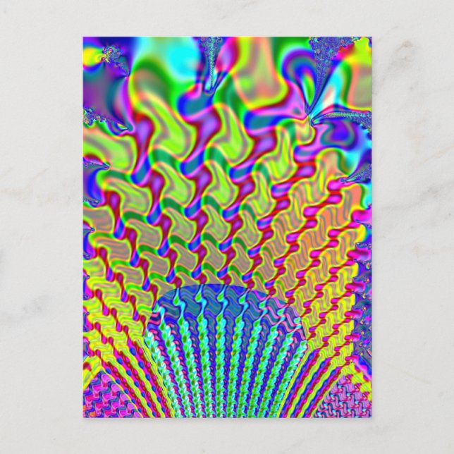 Postal Fractal de la antorcha olímpica (Anverso)