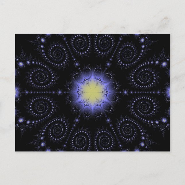 Postal Fractal del solsticio de invierno (Anverso)