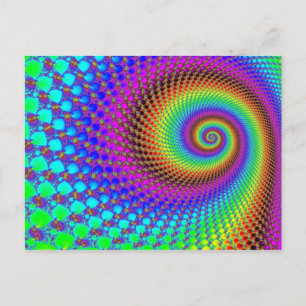 Postal Fractal en espiral abstracto
