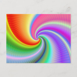Postal fractal espiral colorida