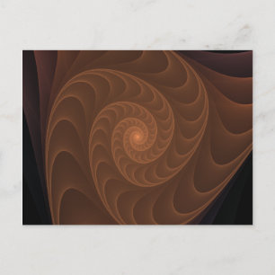 Postal Fractal espiral marrón