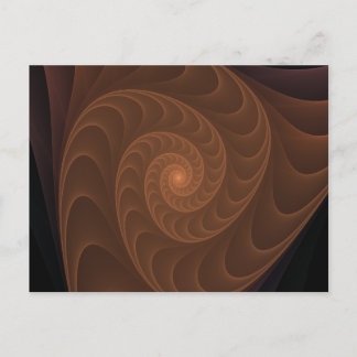 Postal Fractal espiral marrón
