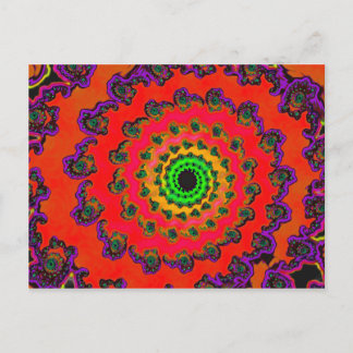 Postal Fractal espiral psicodélico 2