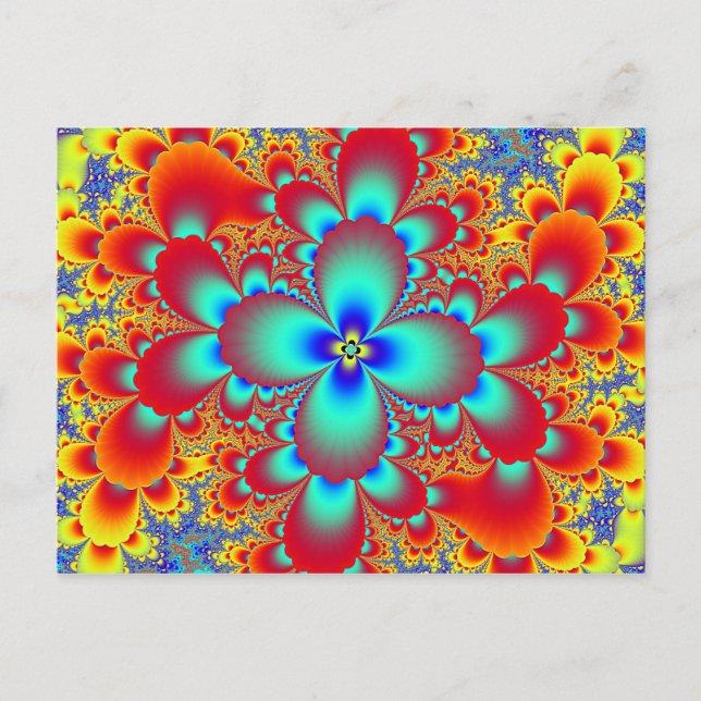 Postal Fractal floral (Anverso)