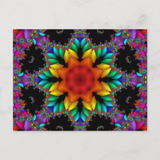 Postal Fractal floral