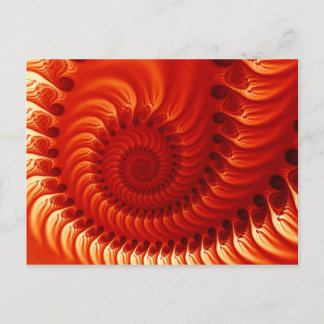 Postal Fractal Naranja quemado