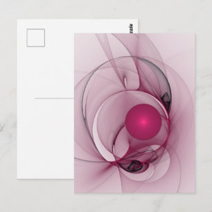 Postal Fractal oscilante, arte abstracto moderno de color