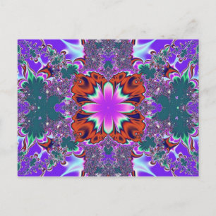 Postal fractal púrpura