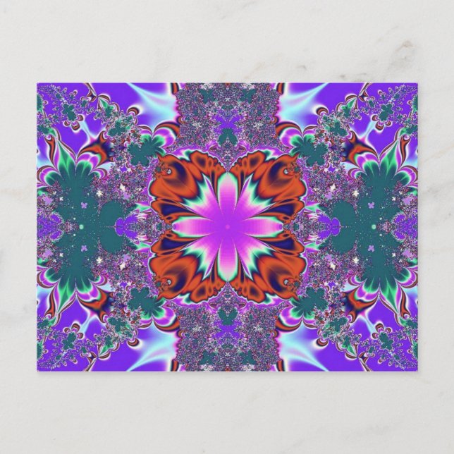 Postal fractal púrpura (Anverso)