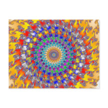 Postal fractal Rag Rug