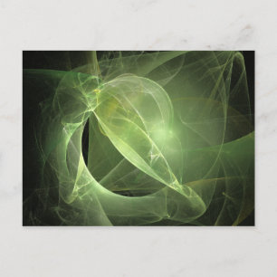 Postal Fractal Verde etéreo