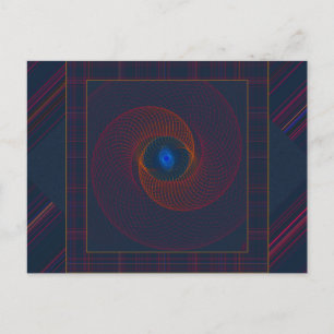 Postal Fractal Vortex Resumen arte