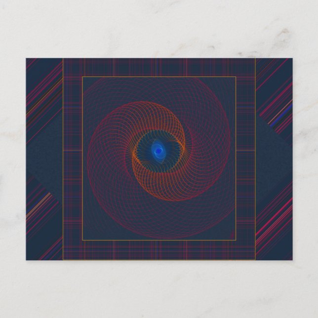 Postal Fractal Vortex Resumen arte (Anverso)