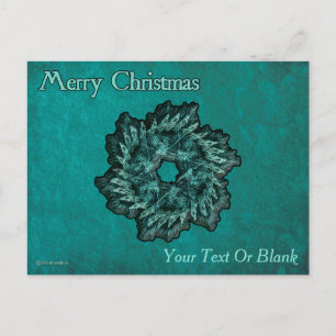 Postal Fractal Wreath - Feliz Navidad