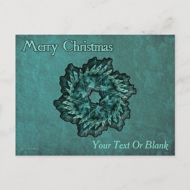 Postal Fractal Wreath - Feliz Navidad (Anverso)