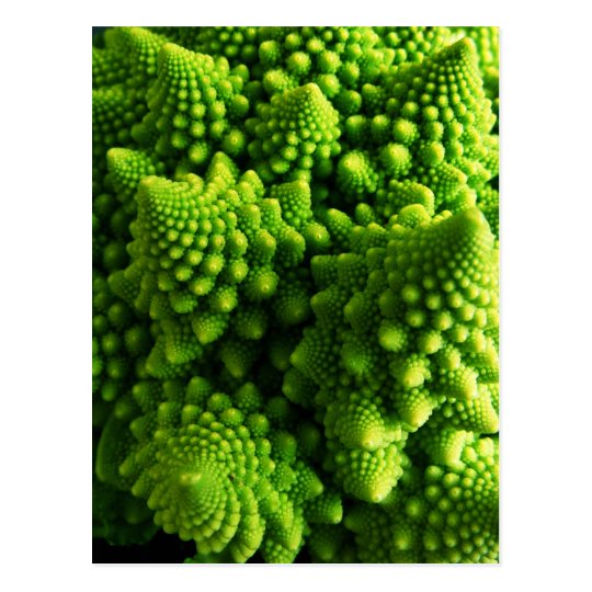 Postal Fractales tridimensionales verdes