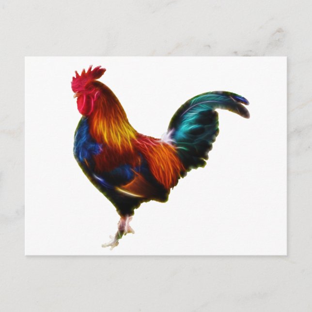 Postal Fractalius Leghorn Rooster (Anverso)