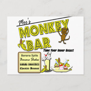 Postal Fracturas de plátano de la barra del mono de Moe