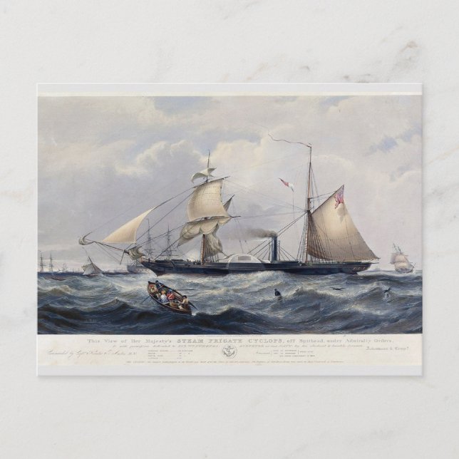 Postal Fragata de Ciclistas HMS 1839 (Anverso)