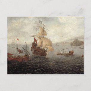 Postal Fragmento de cebada inglesa flanqueado por banca e