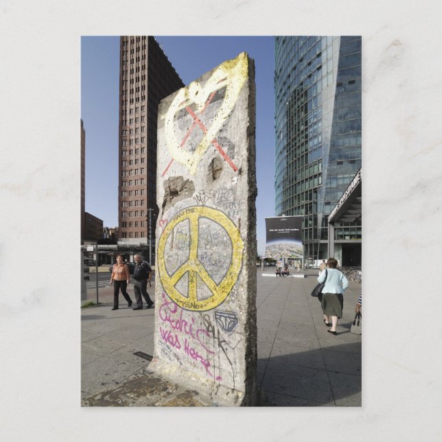 Postal Fragmento del muro de Berlín (Anverso)