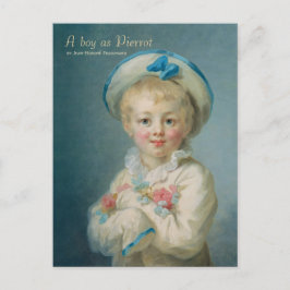 Postal Fragonard A boy como retrato infantil Pierrot CC10