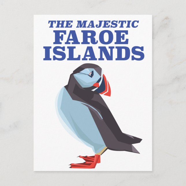 Postal Frailecillo de las Islas Feroe (Anverso)