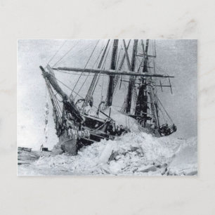 Postal Fram, la nave de Nansen, en hielo polar